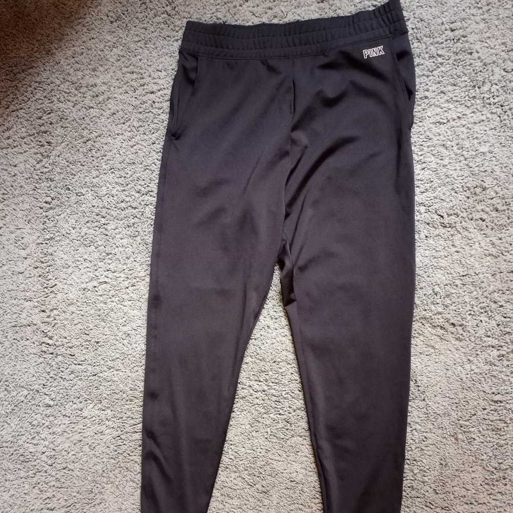 Pink Active EUC Black Size Medium Pants Cuff Pockets-Item # 426